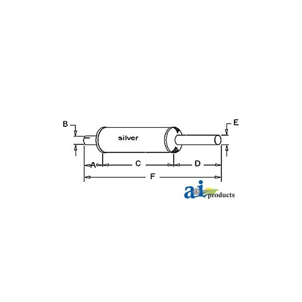 Muffler 4.9" x4.9" x32.7"